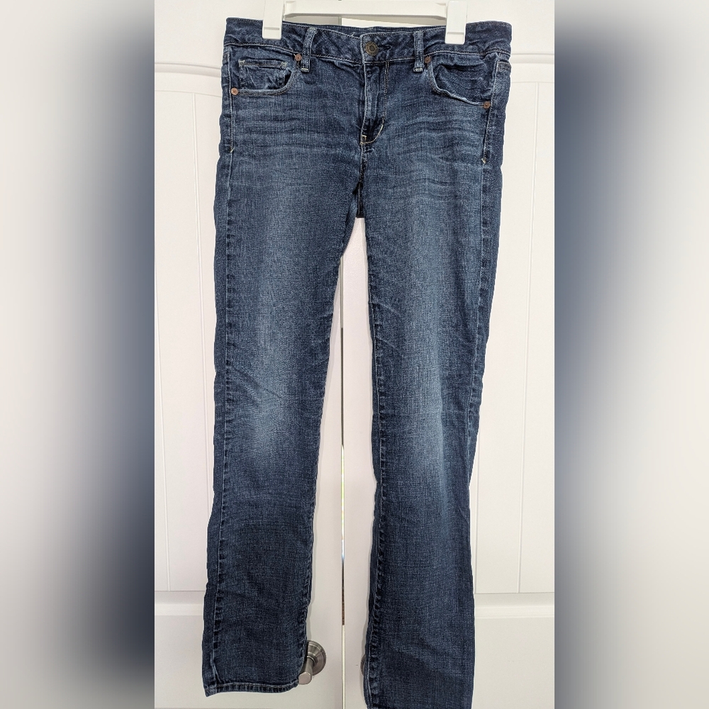 American Eagle Women's Skinny Stretch Jeans In Soft Classic Blue 12 Long